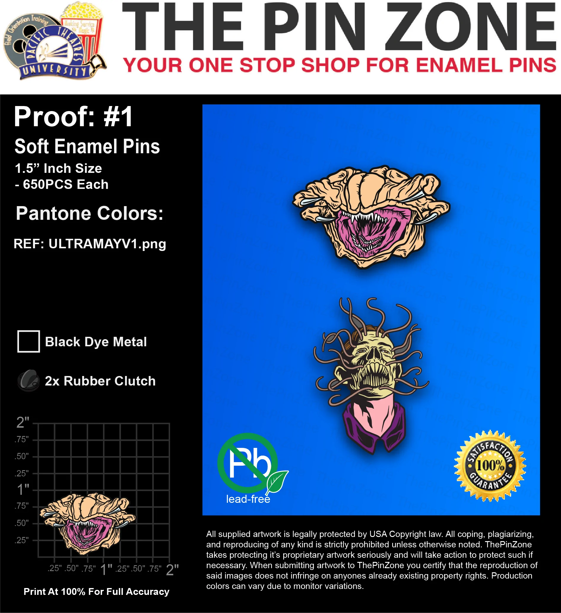 1300 “MAY ULTRA” LAPEL PINS: PROOF #1