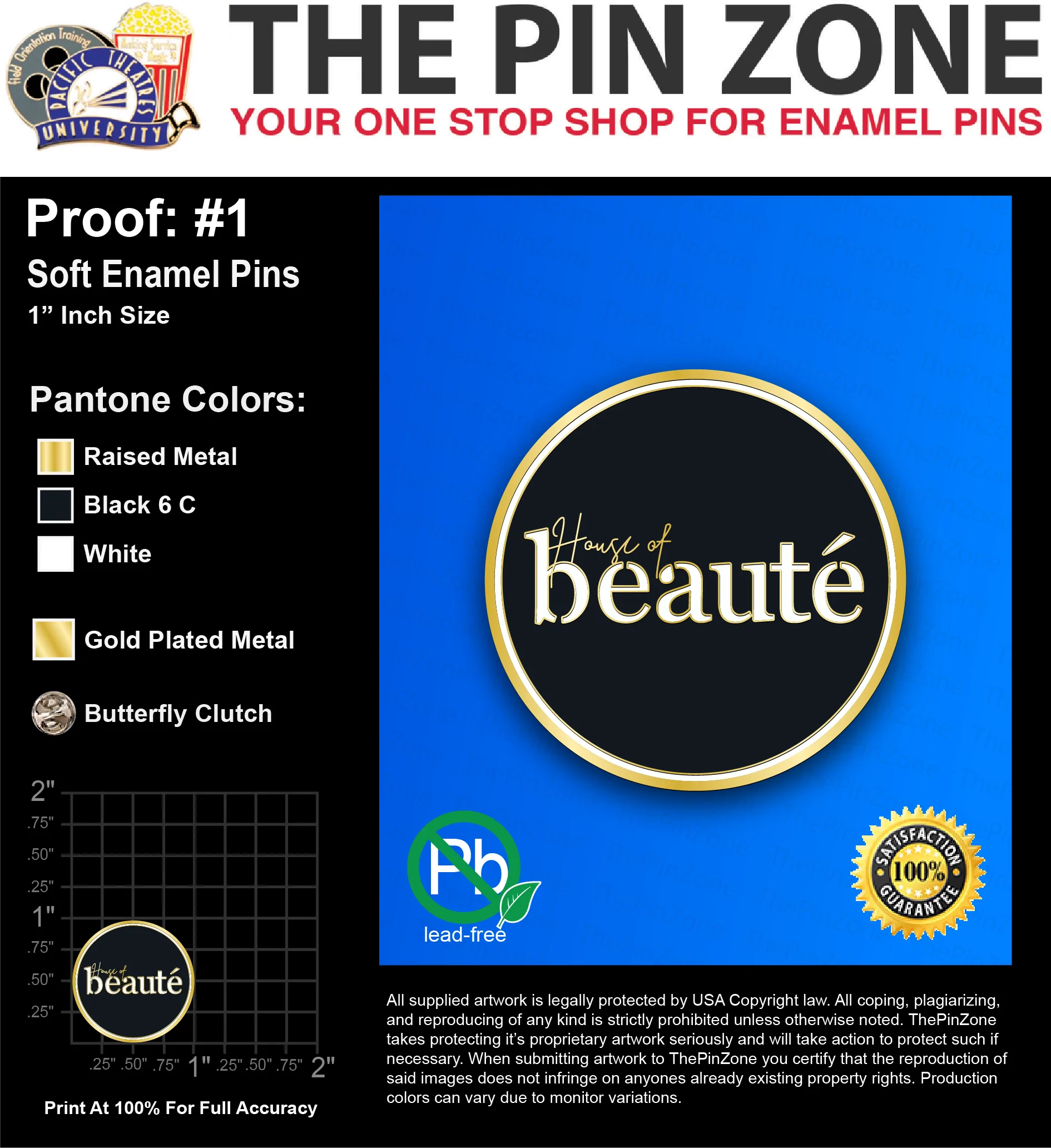 25 “LANAE D” LAPEL PINS PROOF #1