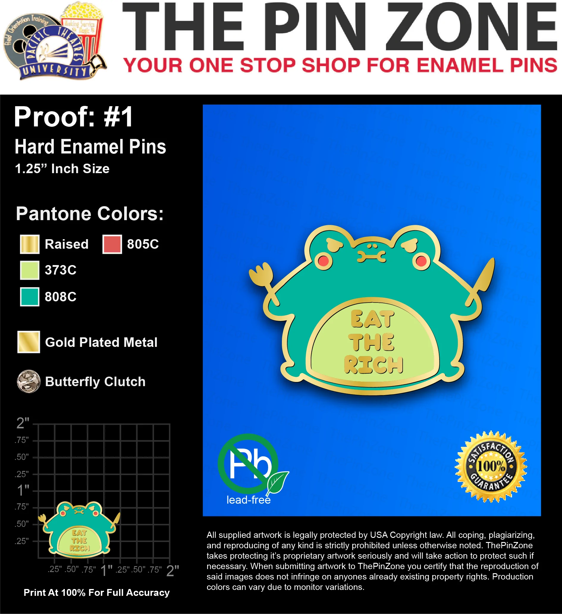 50 “BRIANA K” LAPEL PINS: PROOF #1