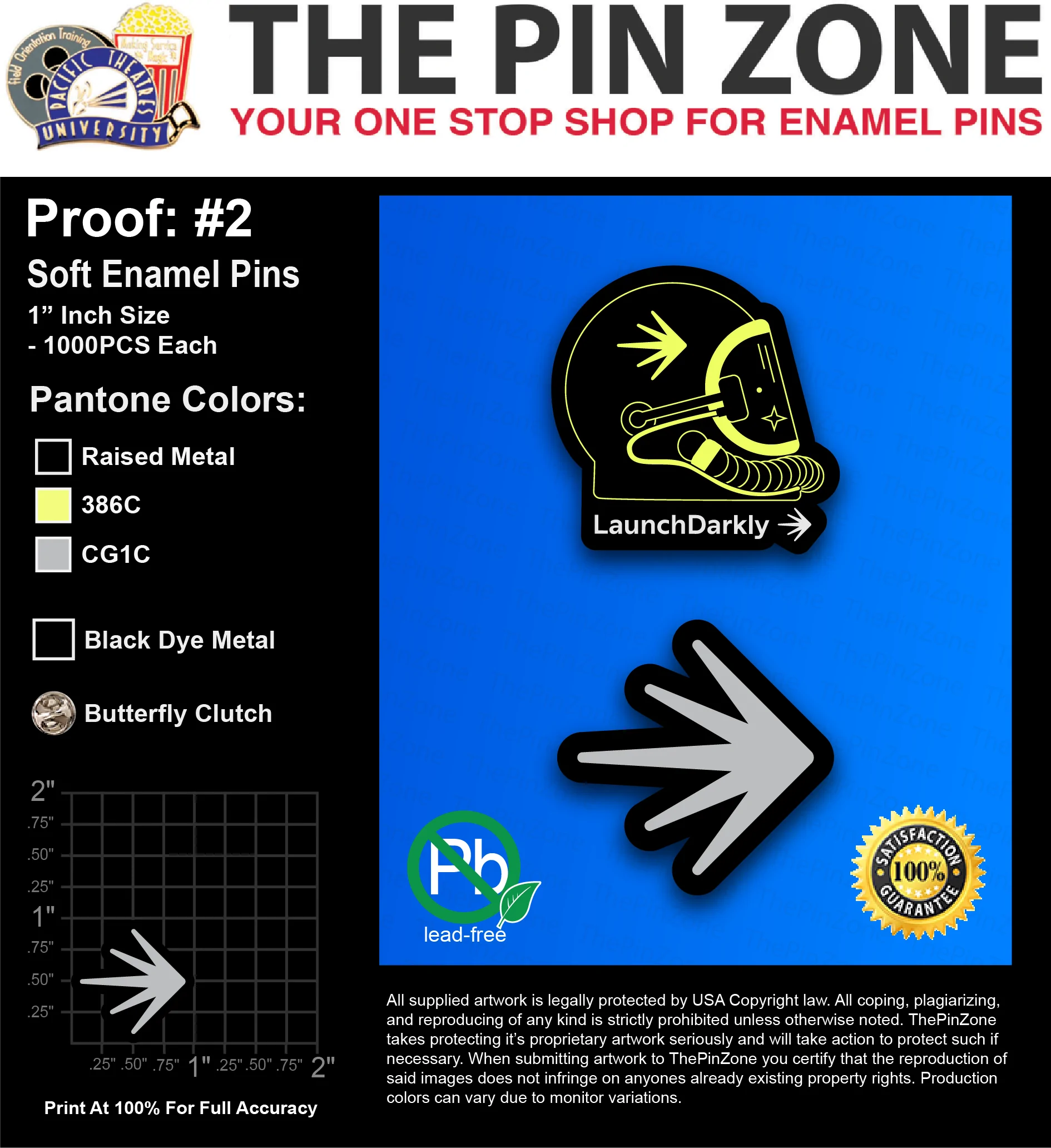2000 “CINDY L” LAPEL PINS: PROOF #2