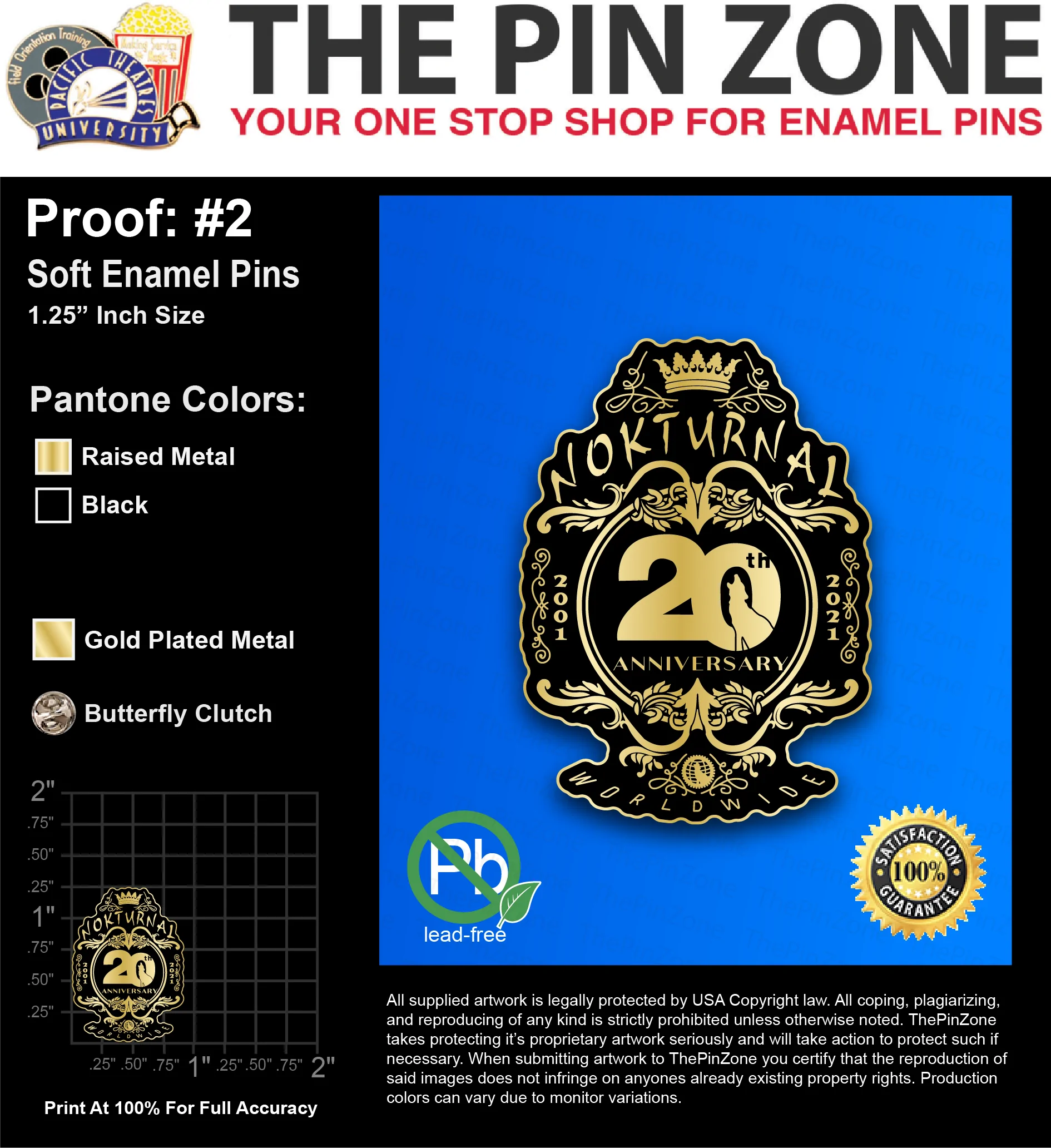 200 “ERNESTO A” LAPEL PINS: PROOF #2