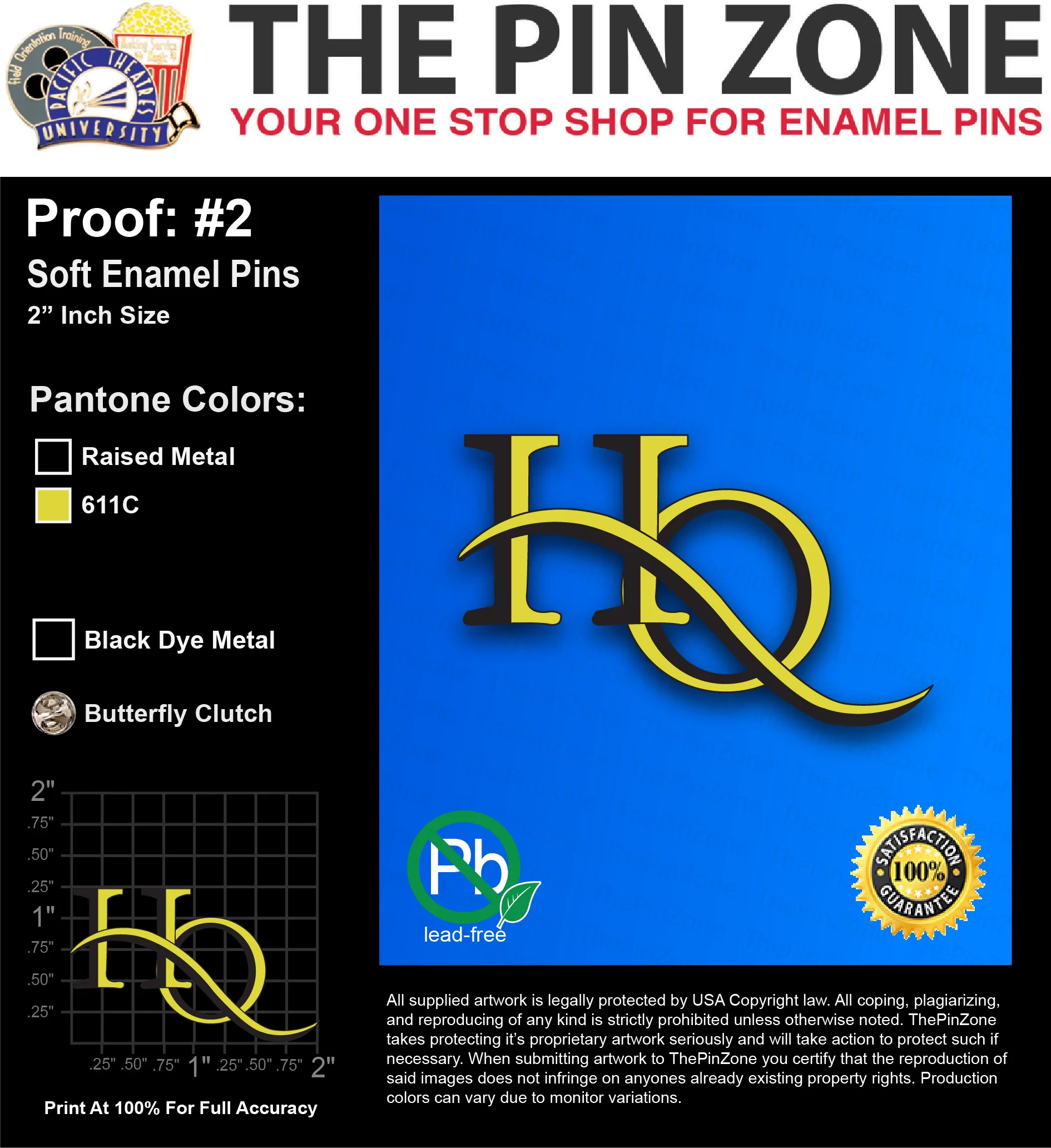 25 “J” LAPEL PINS: PROOF #2