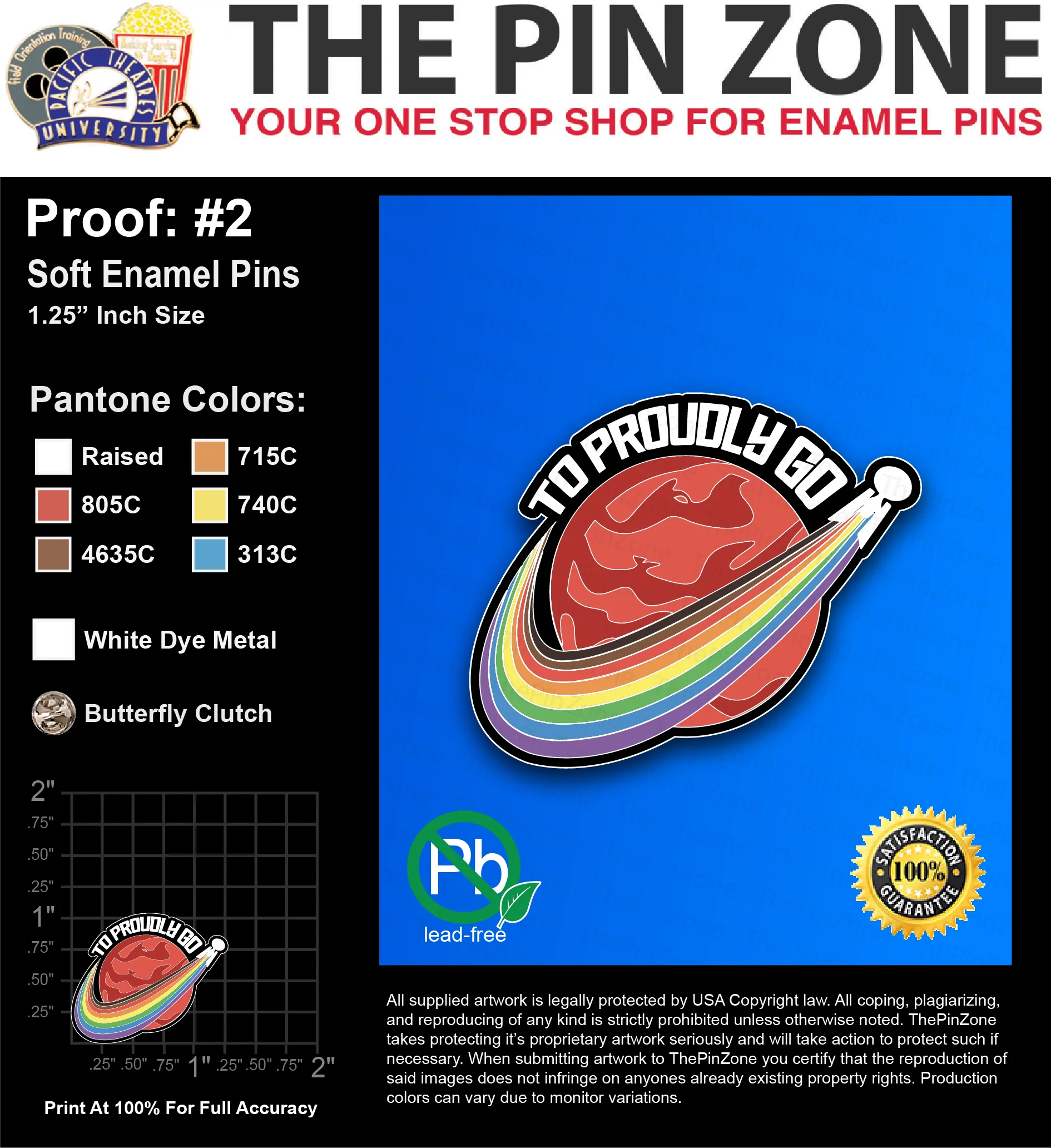 50 “JOHN L” LAPEL PINS: PROOF #2