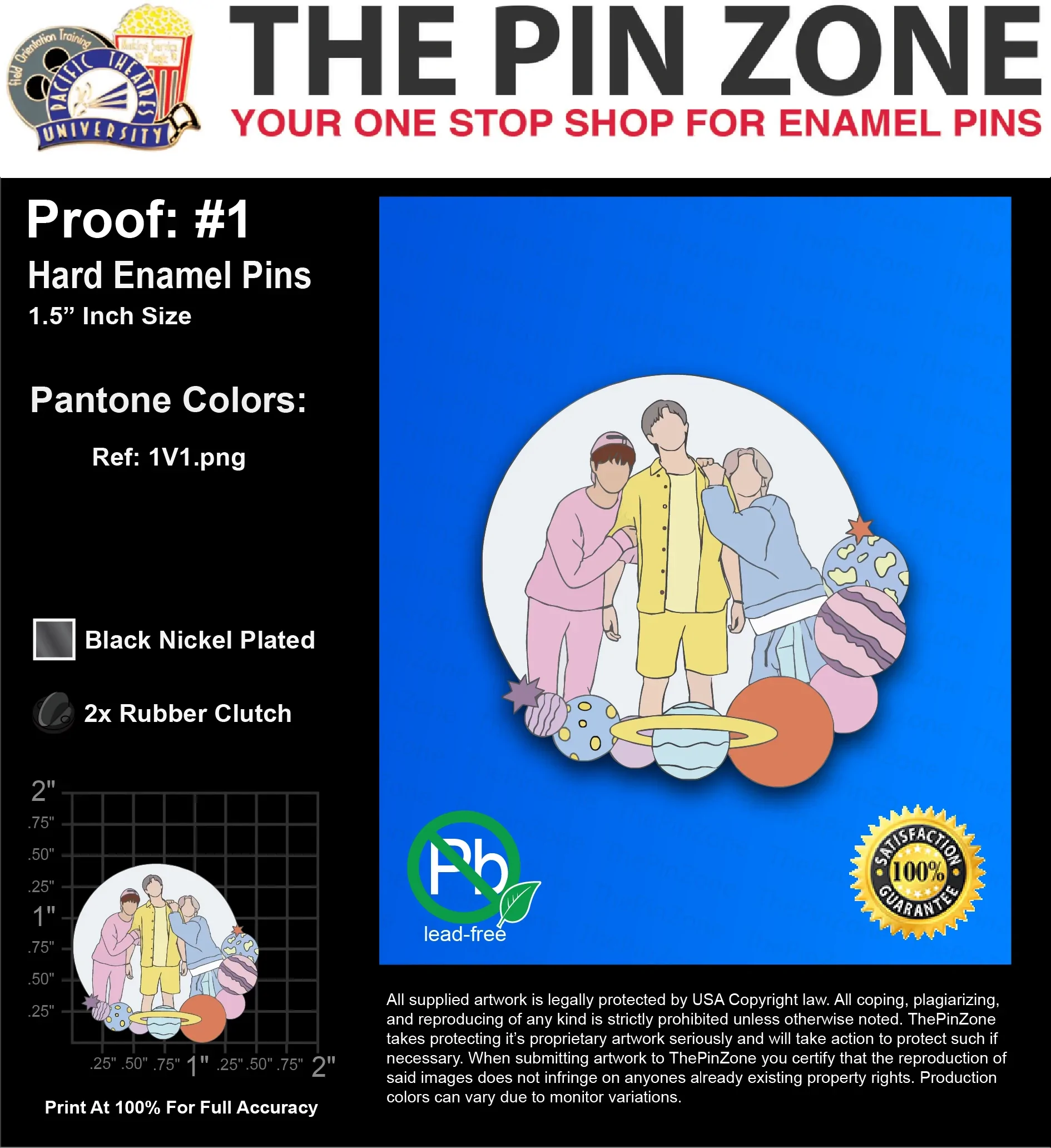 50 “CAITLYN” LAPEL PINS: PROOF #1