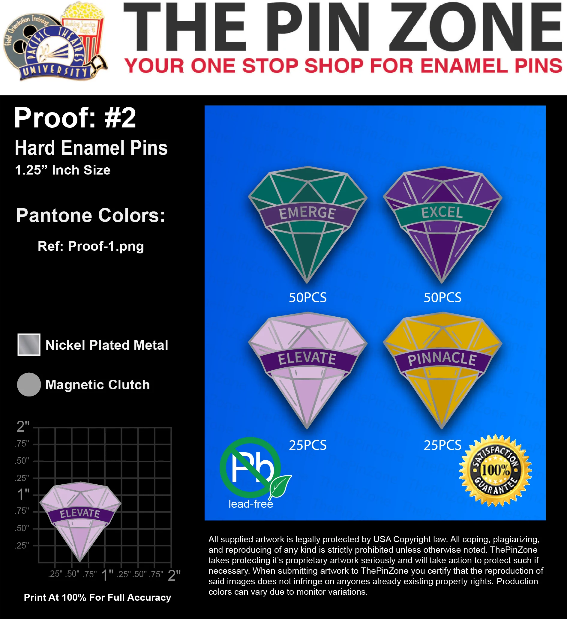 150 “ERICKA J” LAPEL PINS: PROOF #2