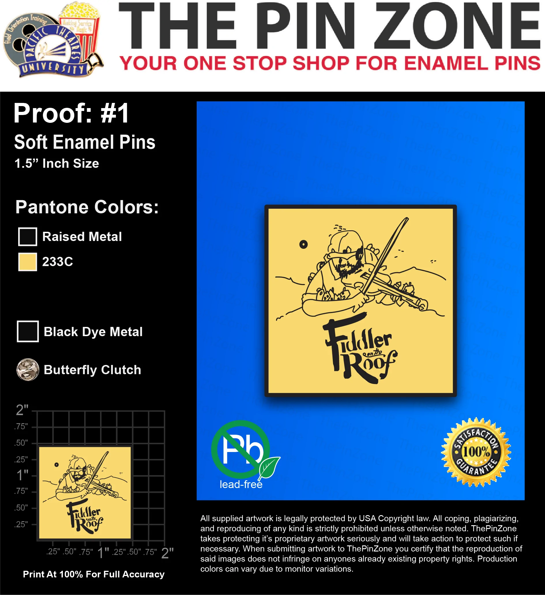 100 “KRISTA N” LAPEL PINS: PROOF #1
