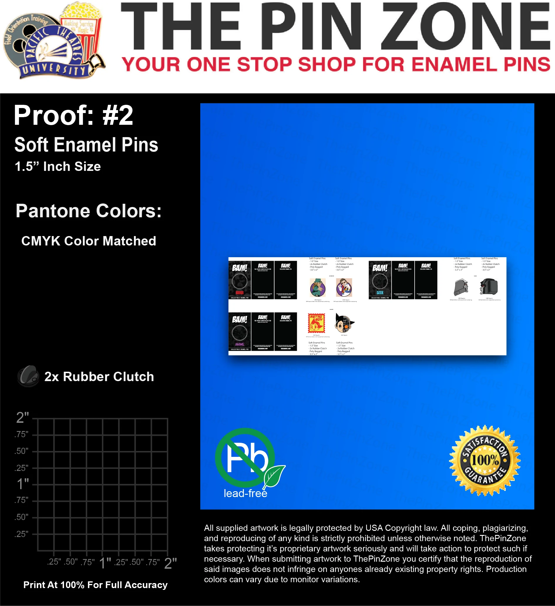 11395 “BAM MARCH” LAPEL PINS: PROOF #2