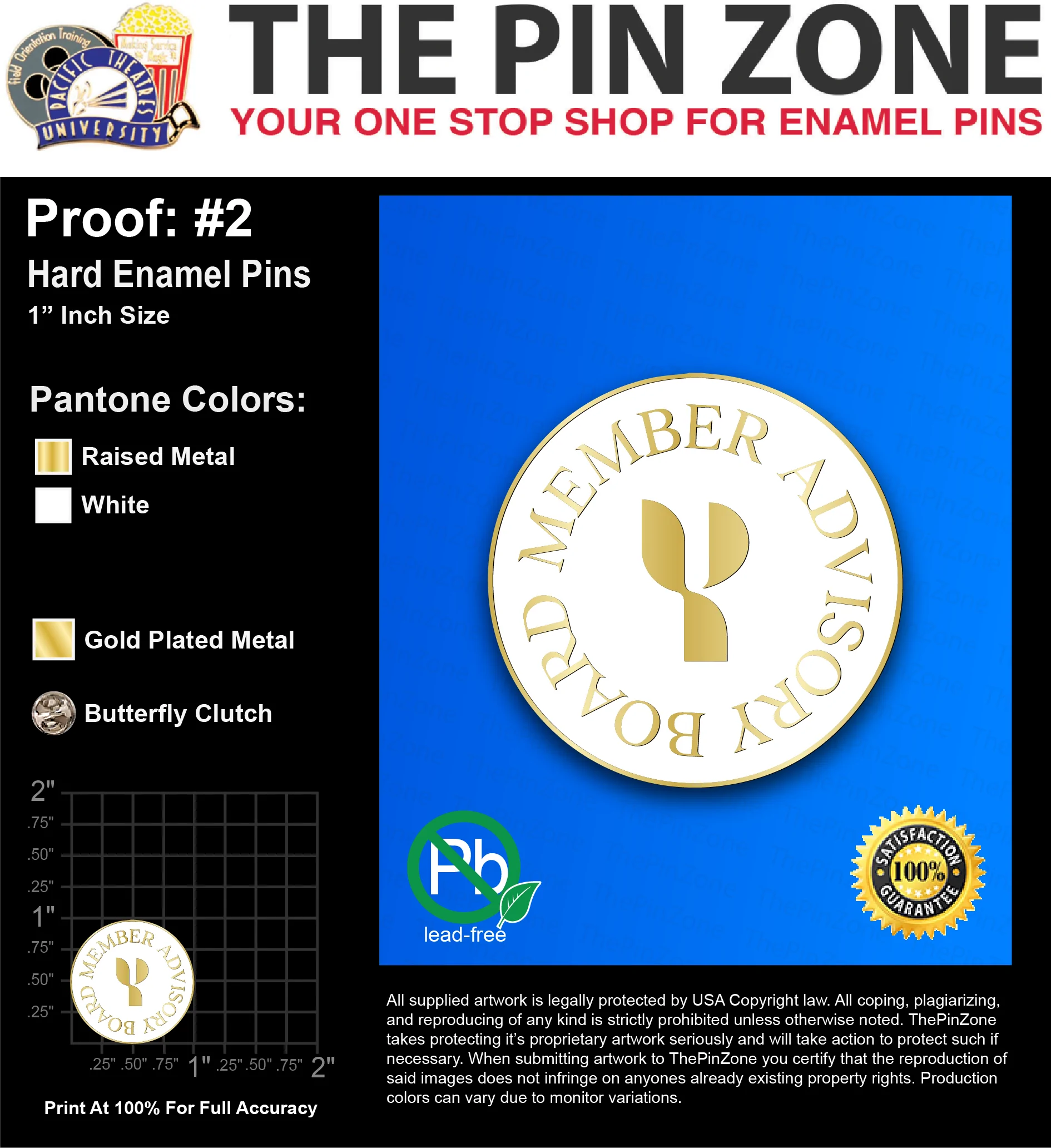 50 “JANAE M” LAPEL PINS: PROOF #2
