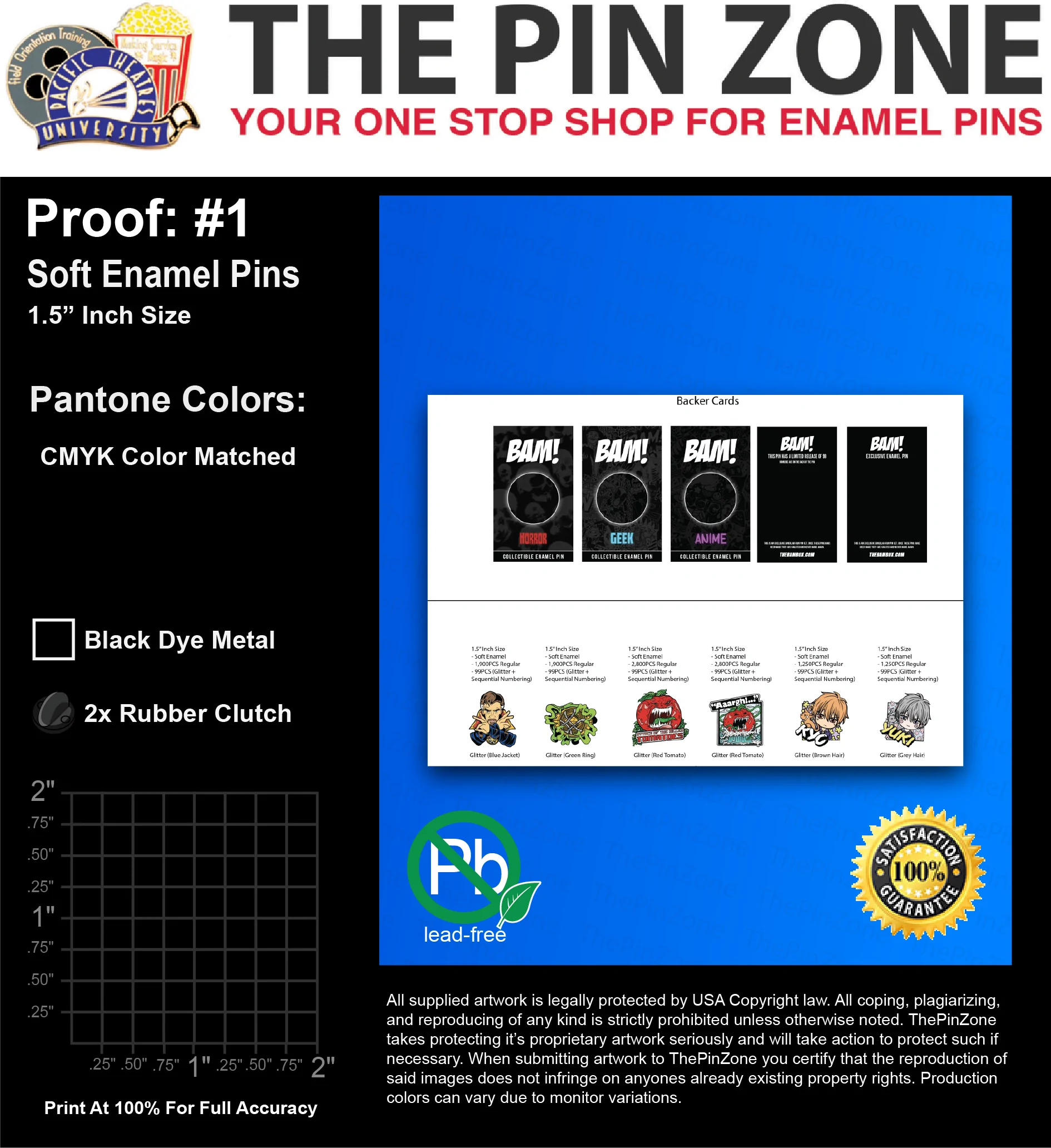 12494 “BAM APRIL” LAPEL PINS: PROOF #1