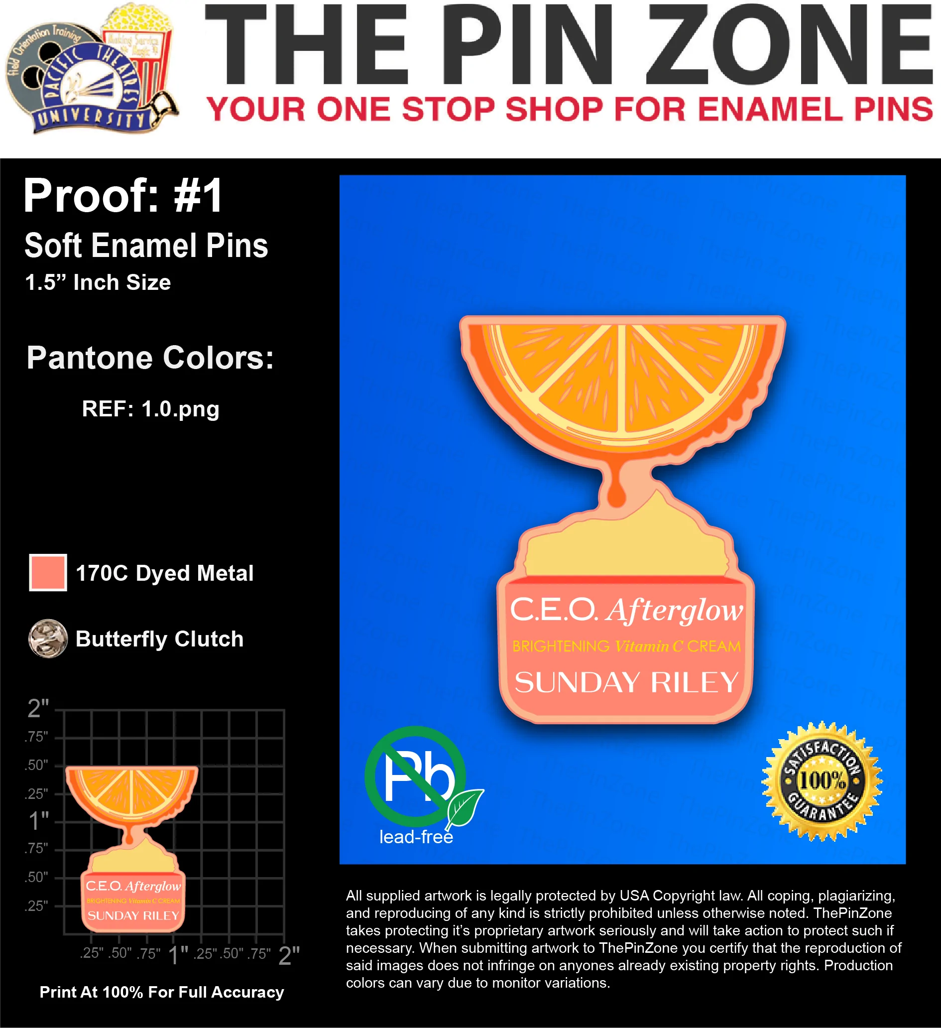 360 “IVY A” LAPEL PINS: PROOF #1