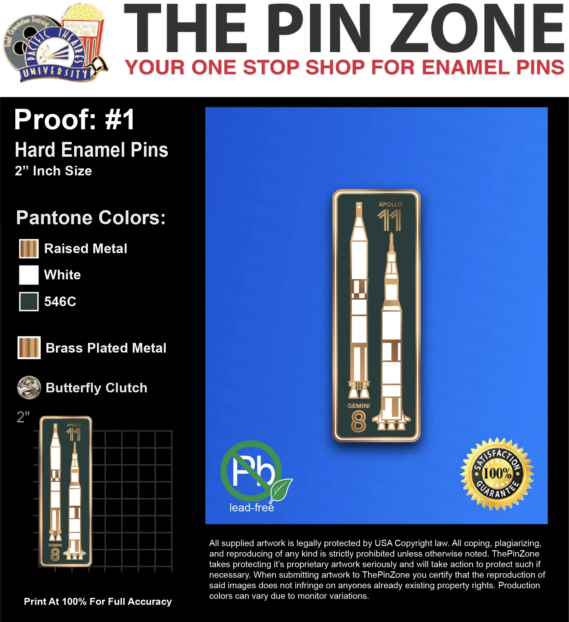 200 “MEAGAN B ” LAPEL PINS: PROOF #1