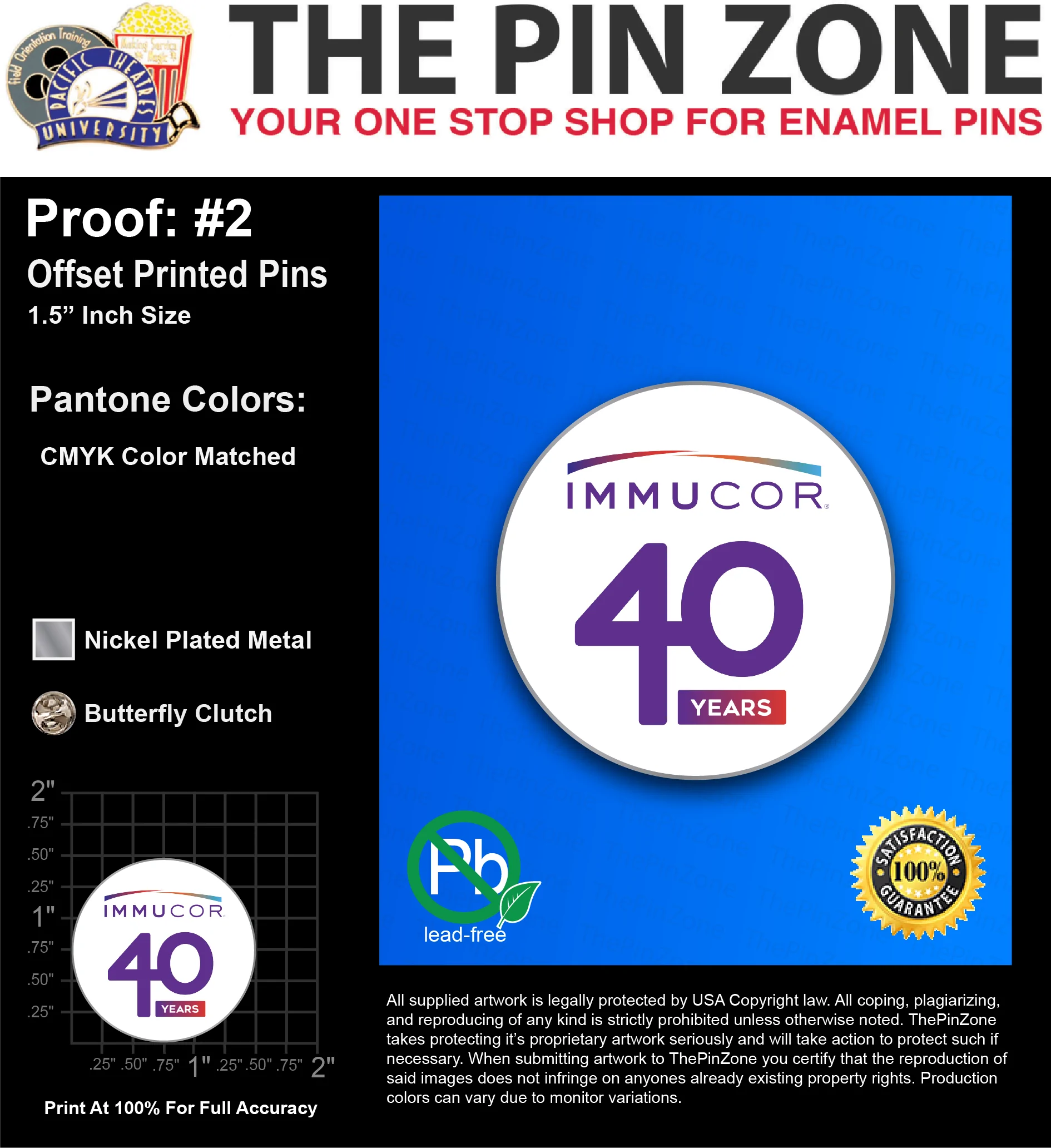 2200 “TRICIA S” LAPEL PINS: PROOF #2