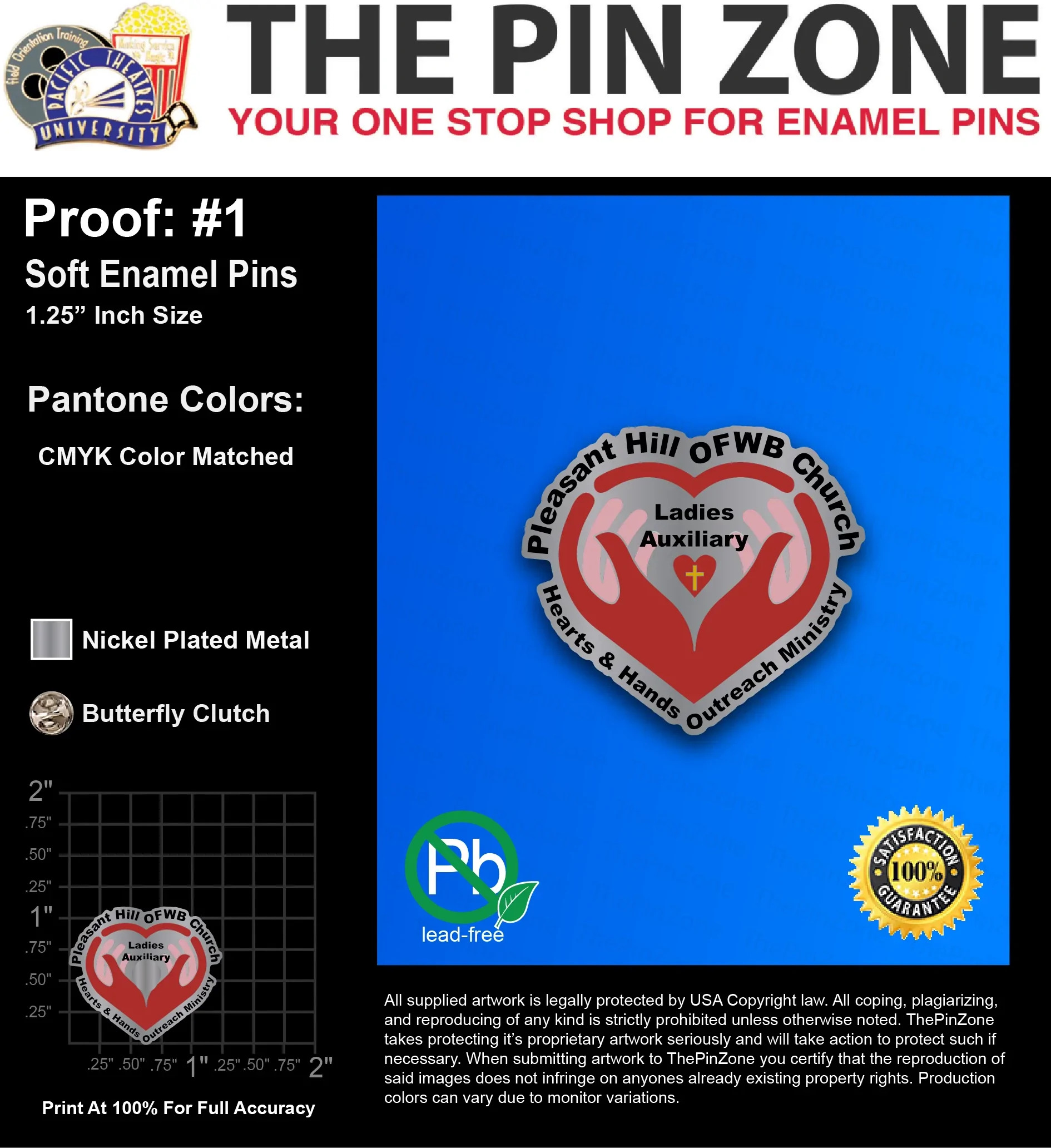 50 “KAREN E” LAPEL PINS: PROOF #1
