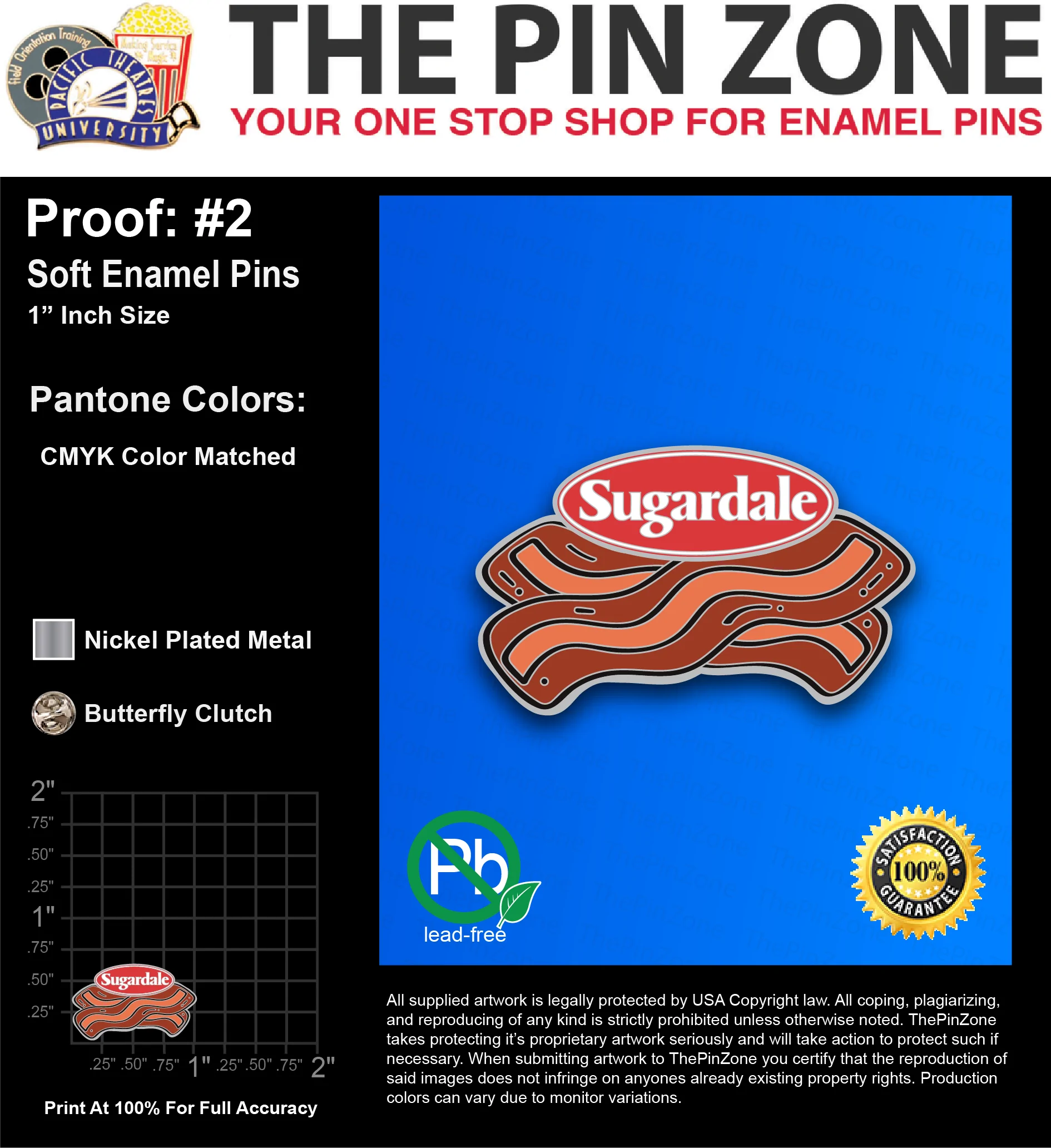 300 “ROY S” LAPEL PINS: PROOF #2