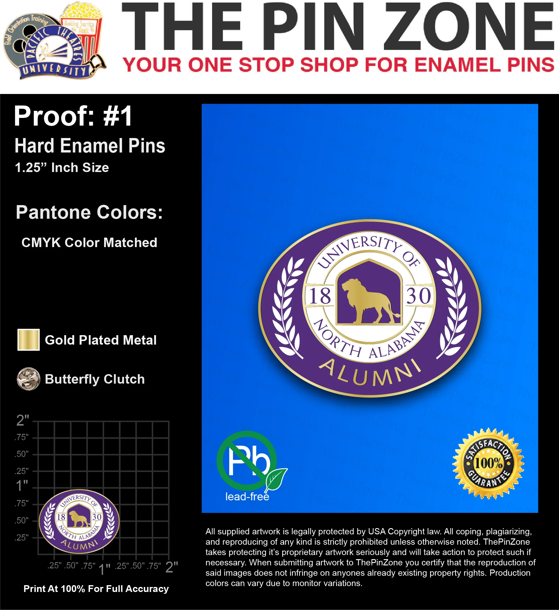 1000 “SHERRY W” LAPEL PINS: PROOF #1