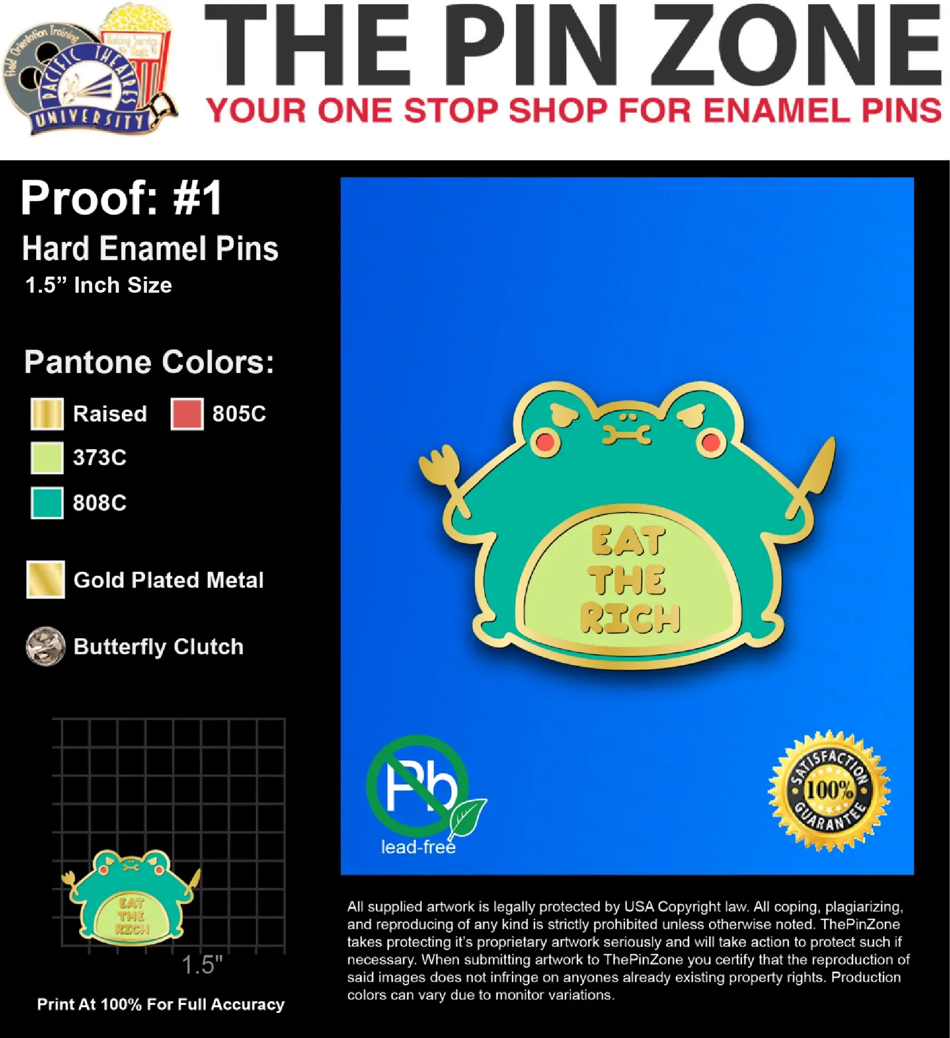 50 “BRIANA K” LAPEL PINS: PROOF #2