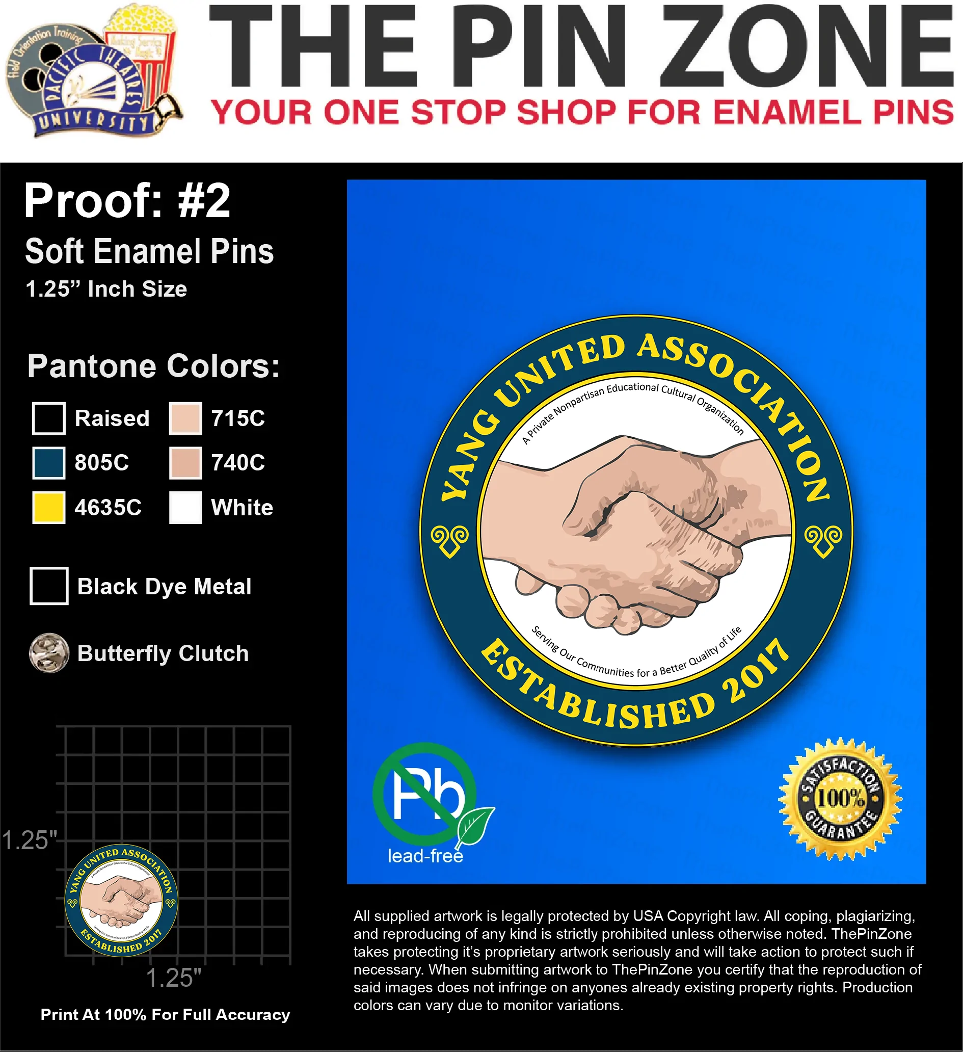 300 “MAY V” LAPEL PINS: PROOF #2