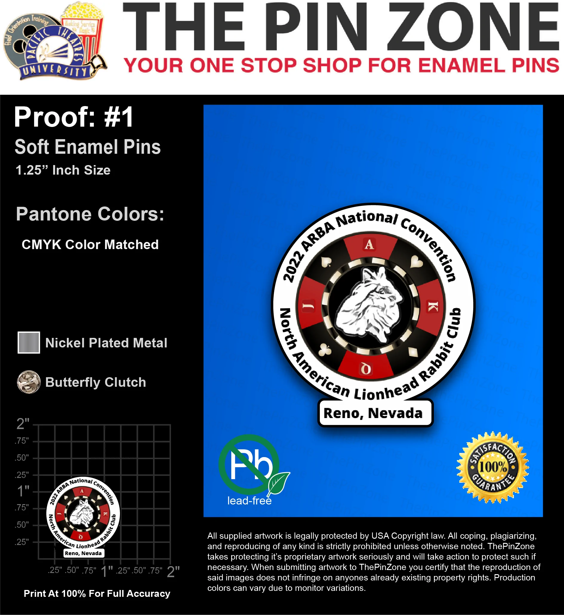 30 “MELISSA K” LAPEL PINS: PROOF #1