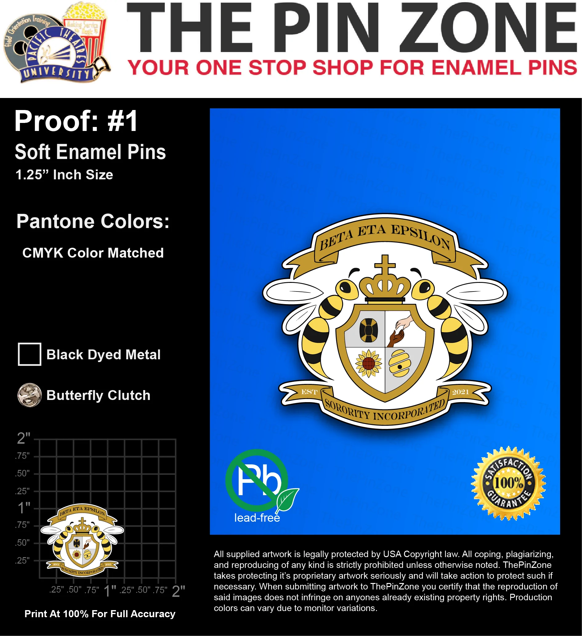 50 “MERNISTYNEC” LAPEL PINS: PROOF #1