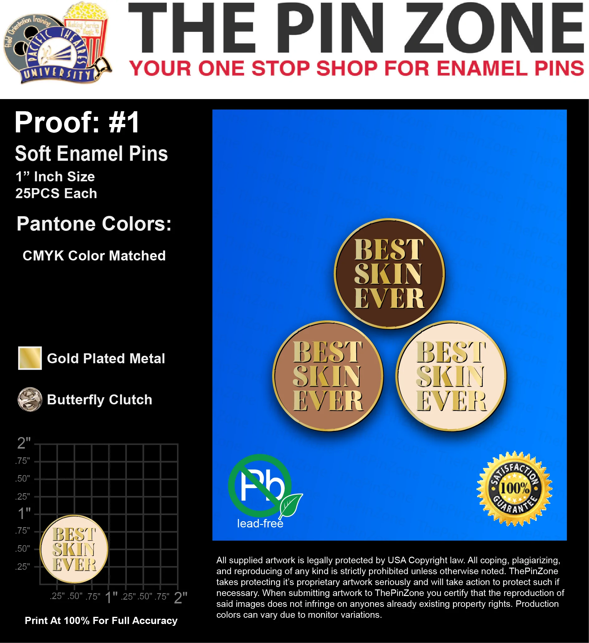 75 “NAOMI S” LAPEL PINS: PROOF #1
