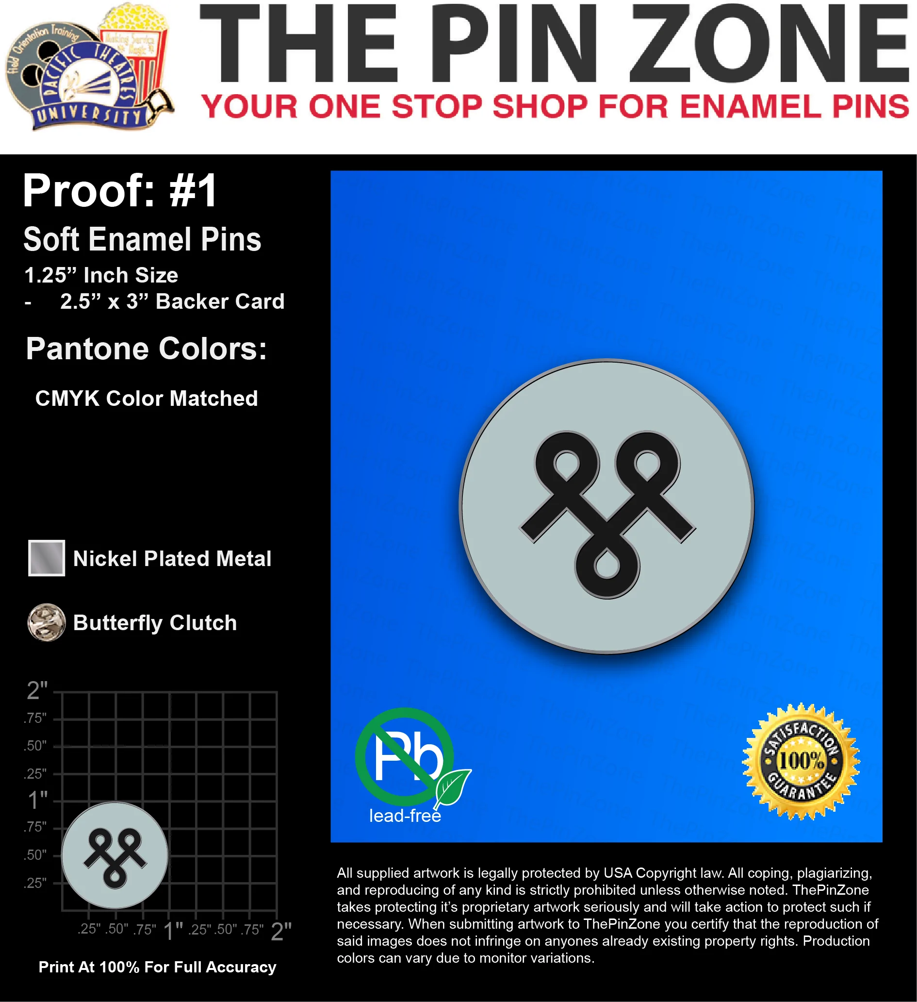 175 “GEORGIA J” LAPEL PINS: PROOF #1