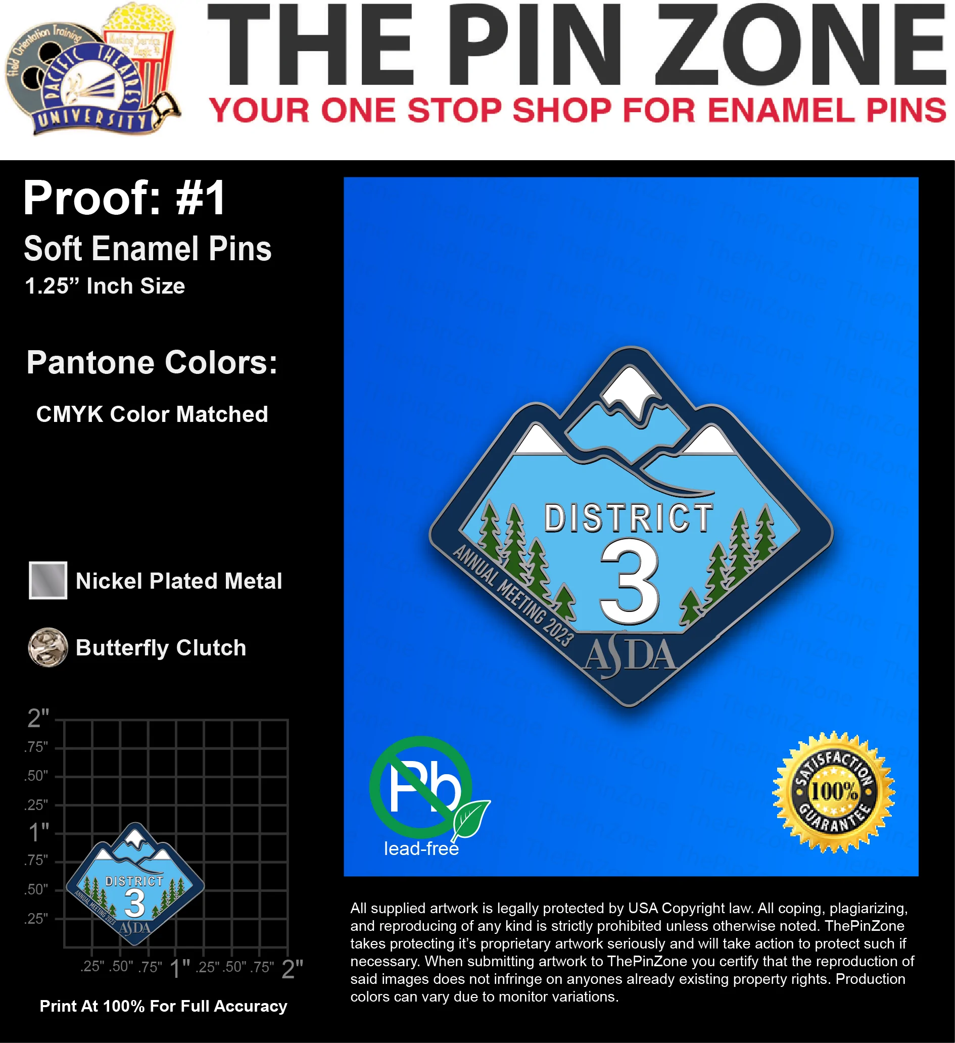 300 “PRACHI D” LAPEL PINS: PROOF #1