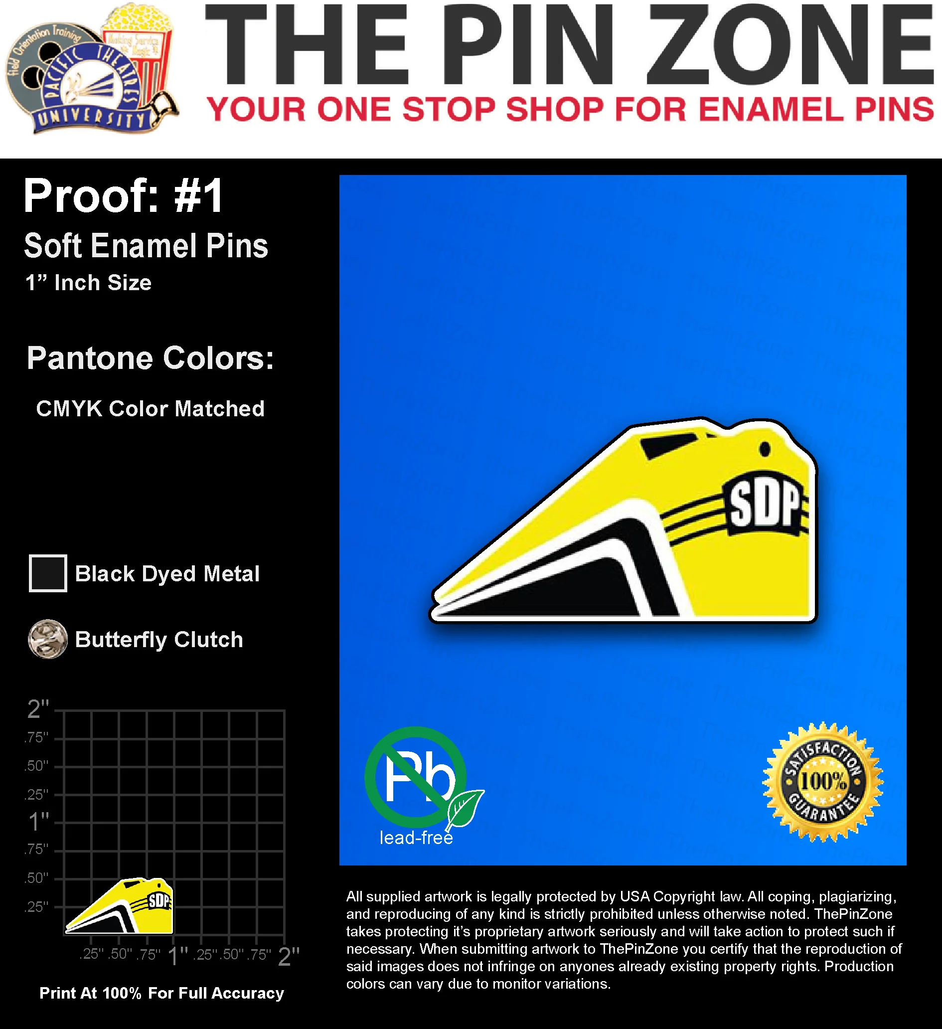 50 “AI S” LAPEL PINS: PROOF #1