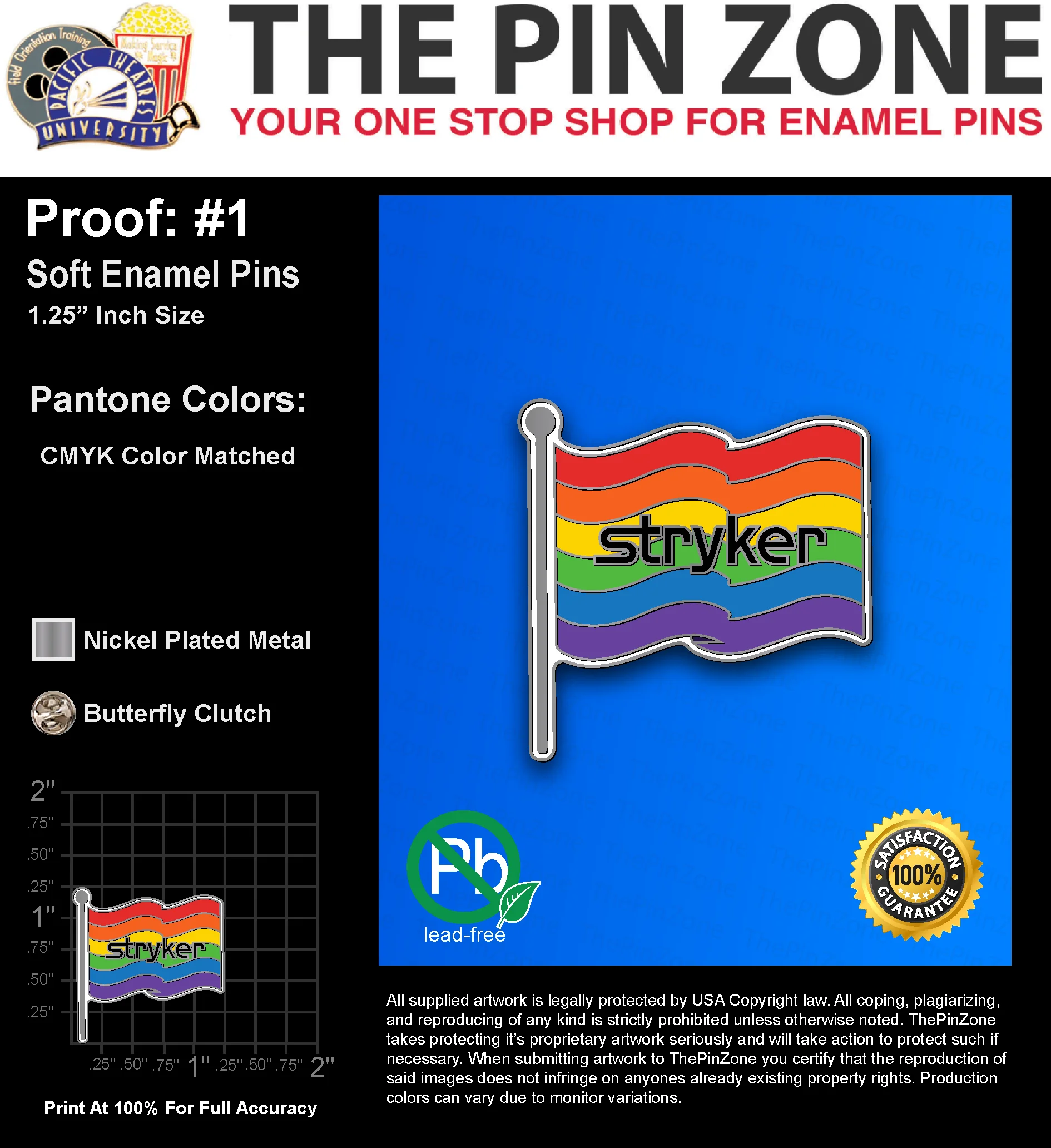 1000 “DARCY S” LAPEL PINS: PROOF #1