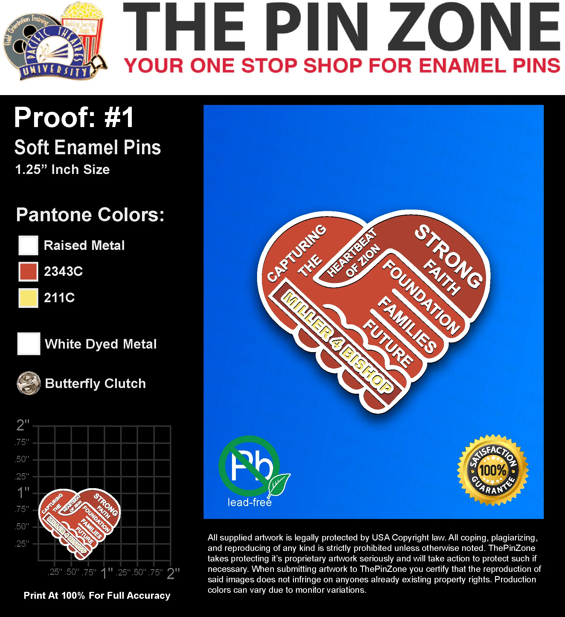 300 “MELANIE M” LAPEL PINS: PROOF #1