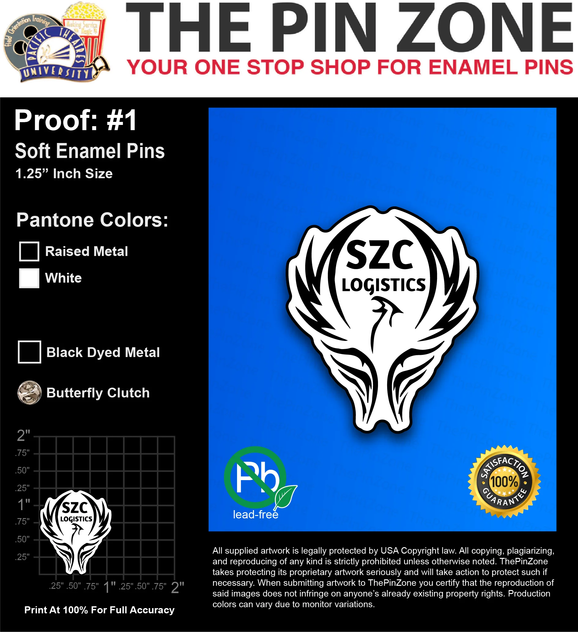 25 “LORENZO J” LAPEL PINS: PROOF #1