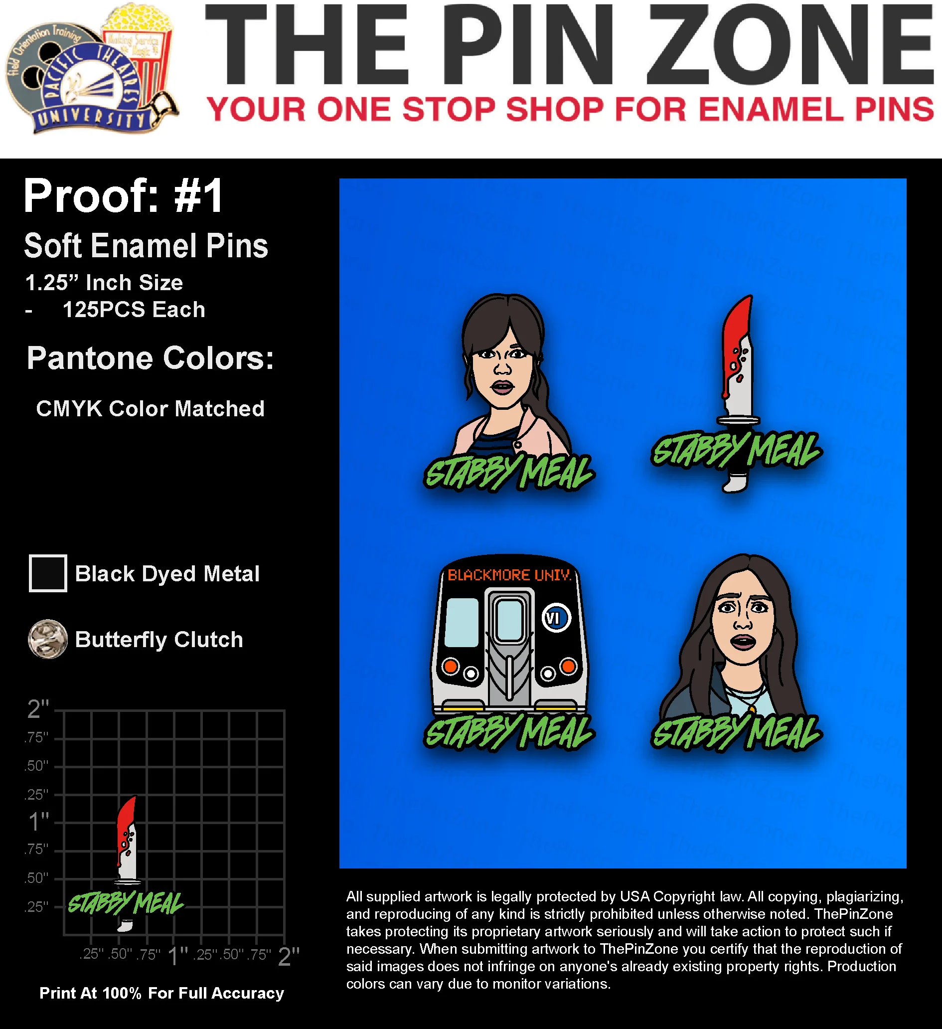 500 “NICHOLAS K” LAPEL PINS: PROOF #1