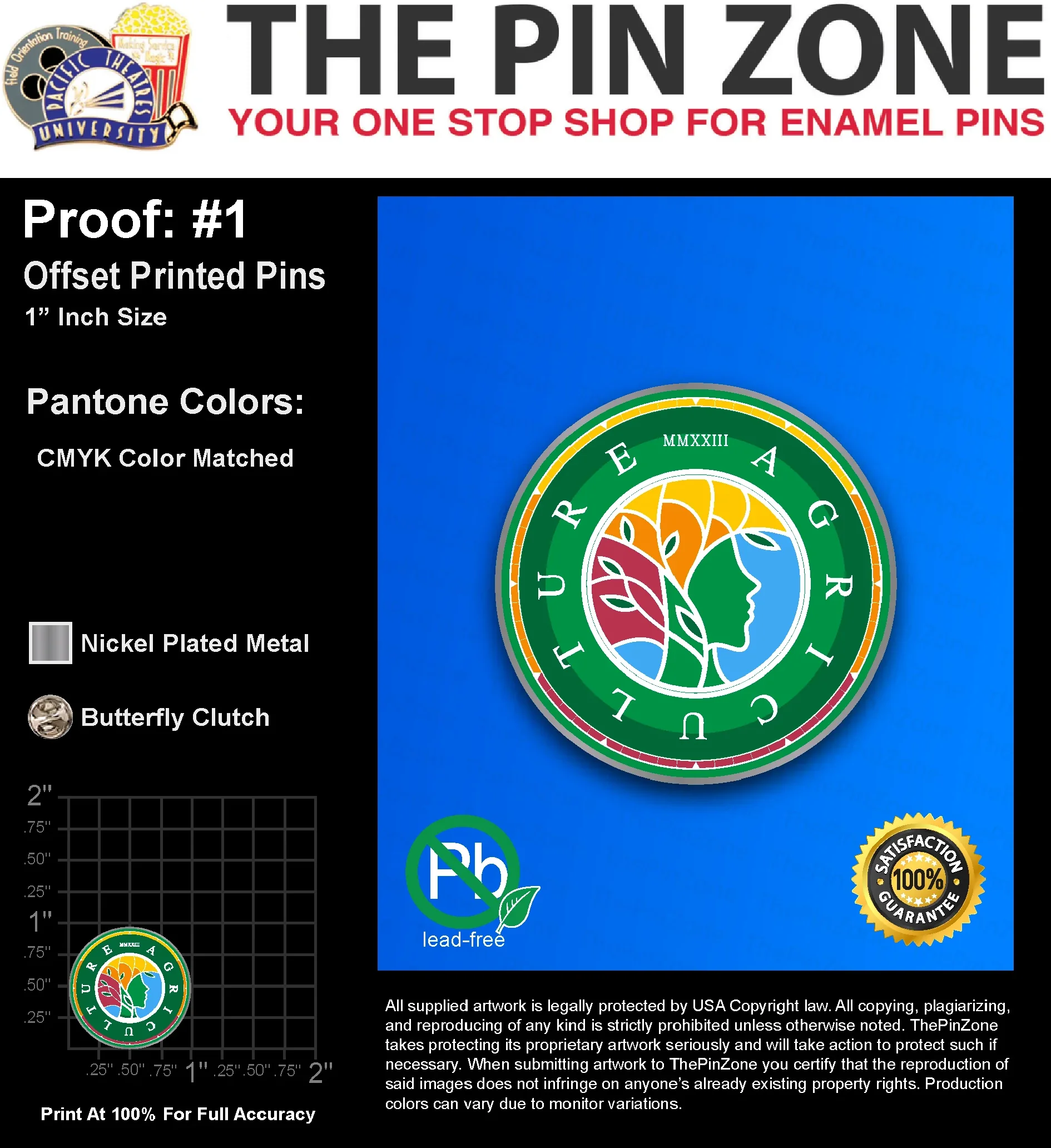 25 “SASHA H” LAPEL PINS: PROOF #1