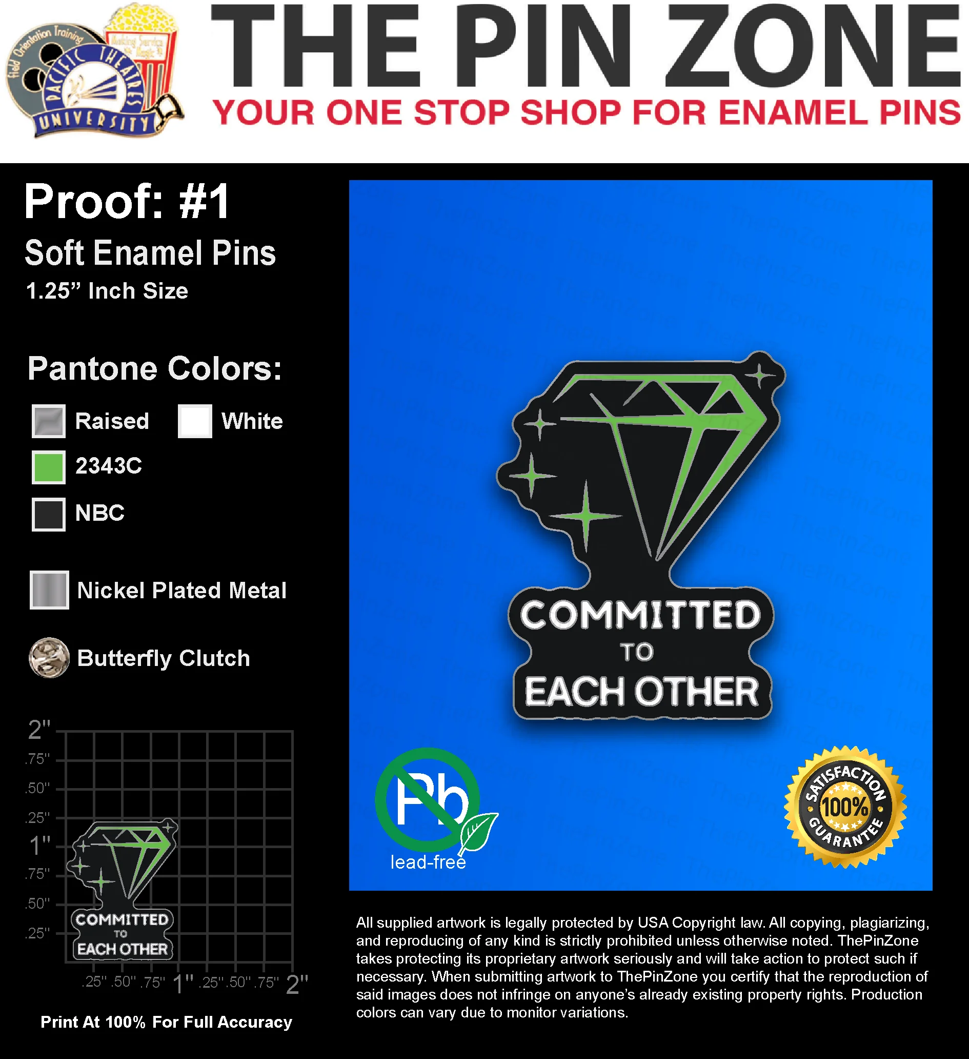 25 “STEVE K” LAPEL PINS: PROOF #1