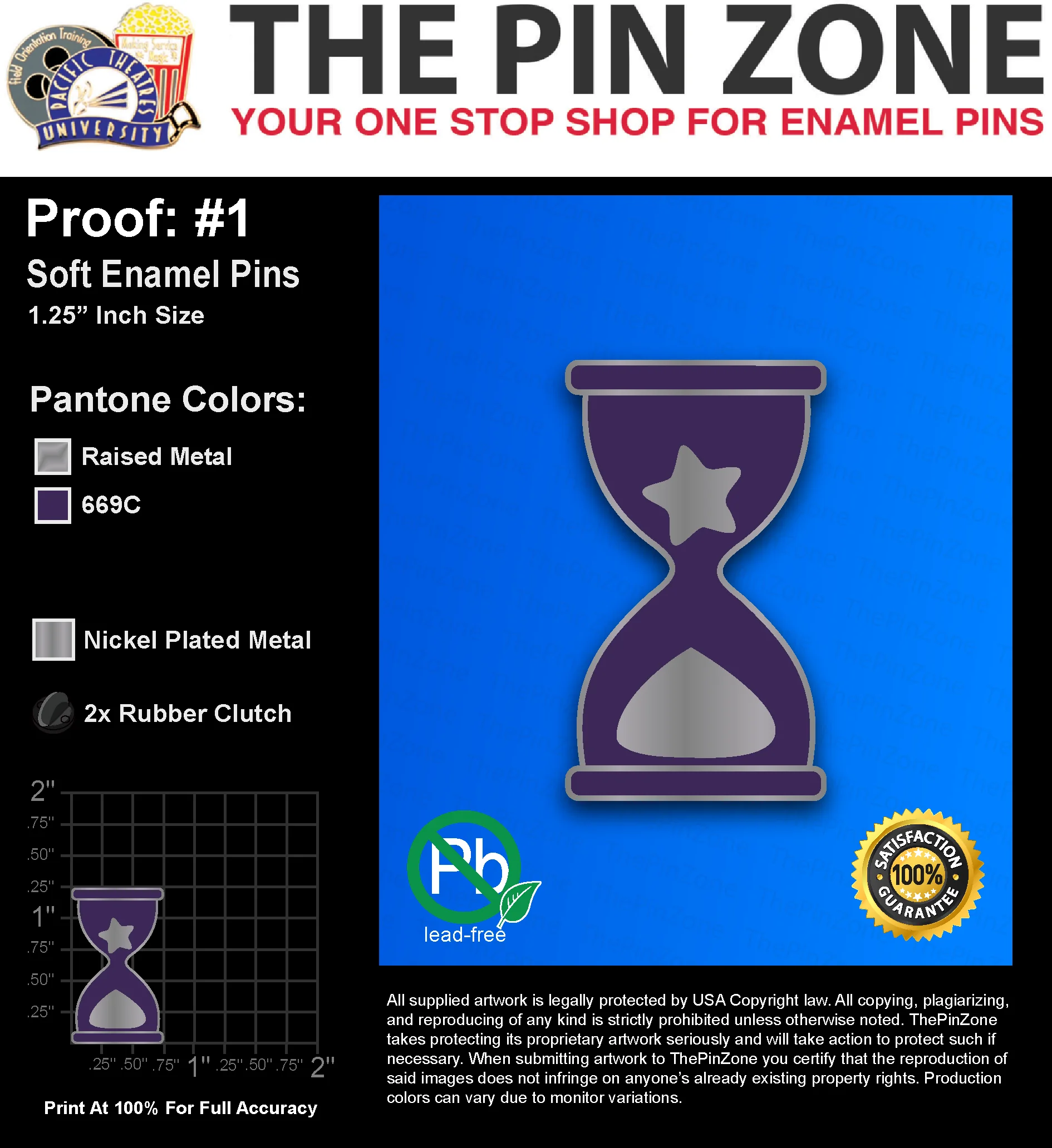 25 “BRIAN K” LAPEL PINS: PROOF #1