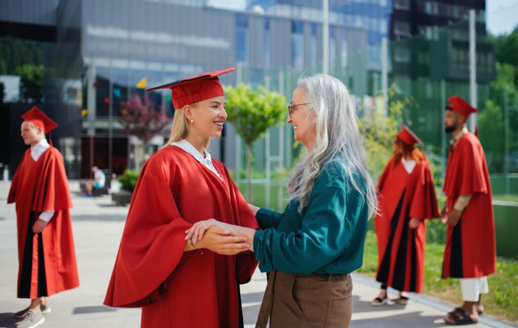 graduating from college